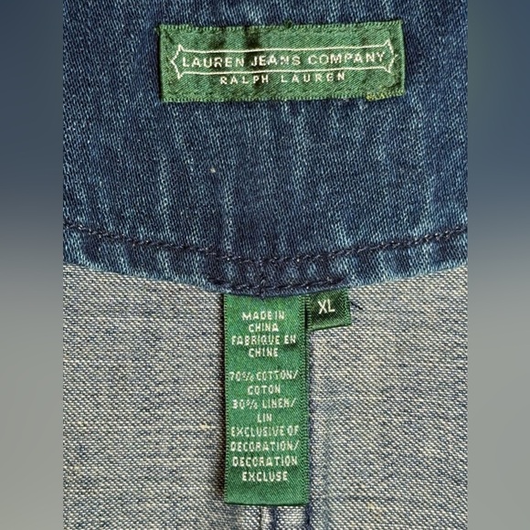 Vintage Distressed Ralph Lauren Womens XL Jacket Military Band Double Breasted - Picture 6 of 9